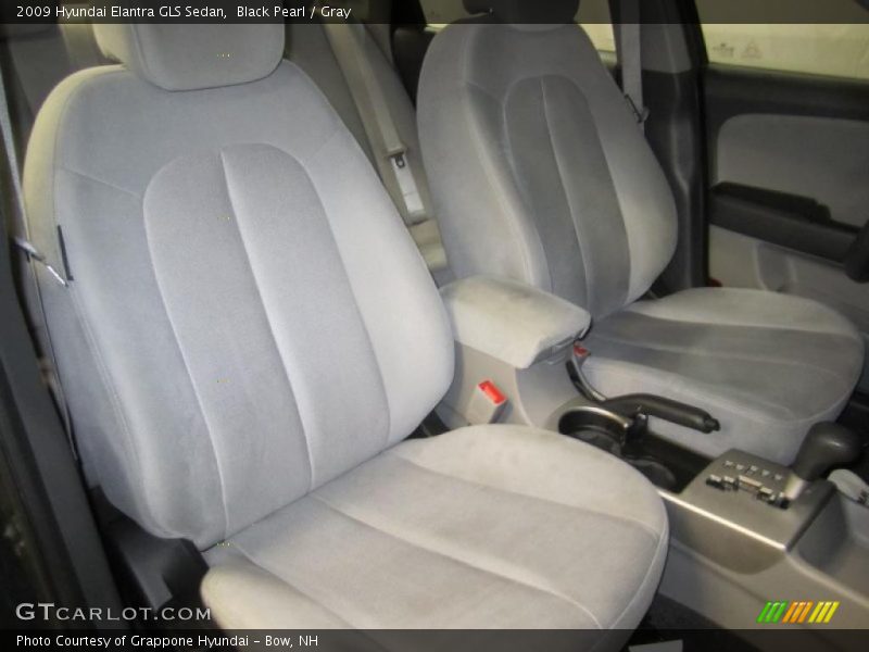 Black Pearl / Gray 2009 Hyundai Elantra GLS Sedan