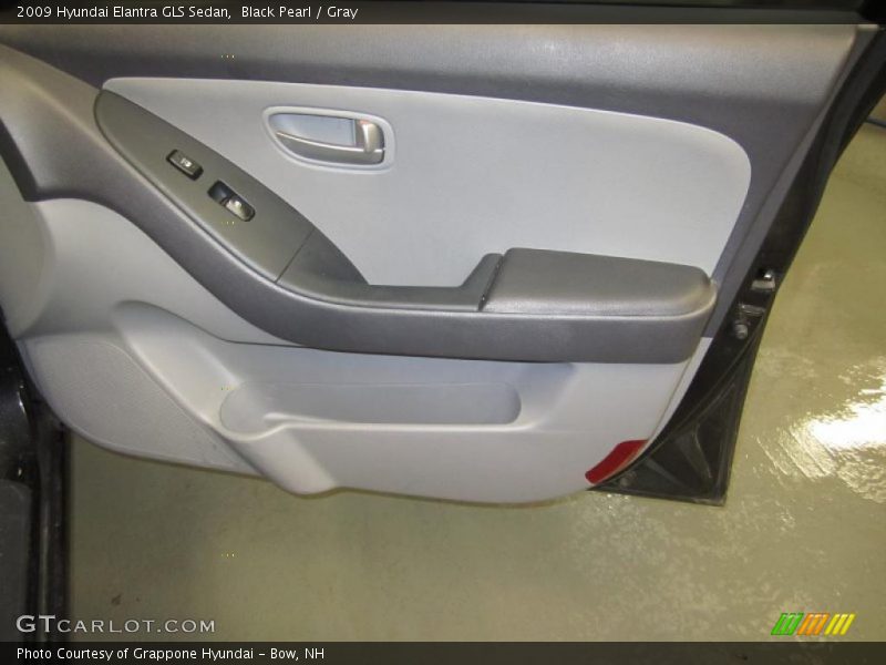 Black Pearl / Gray 2009 Hyundai Elantra GLS Sedan