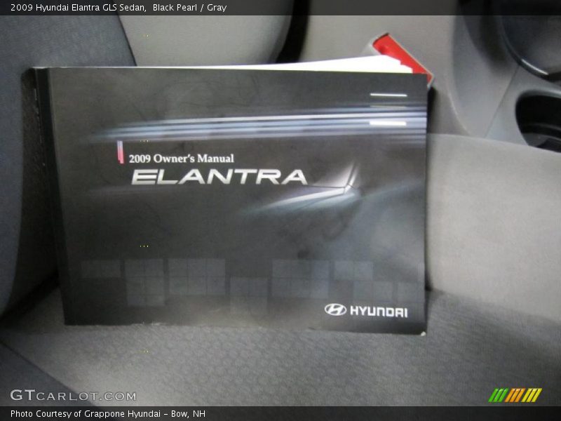 Black Pearl / Gray 2009 Hyundai Elantra GLS Sedan