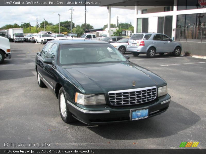 Polo Green Metallic / Shale/Neutral 1997 Cadillac DeVille Sedan