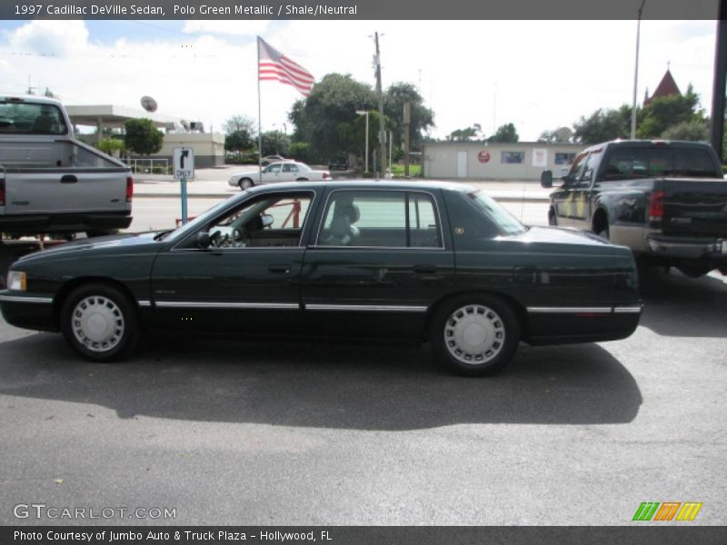 Polo Green Metallic / Shale/Neutral 1997 Cadillac DeVille Sedan