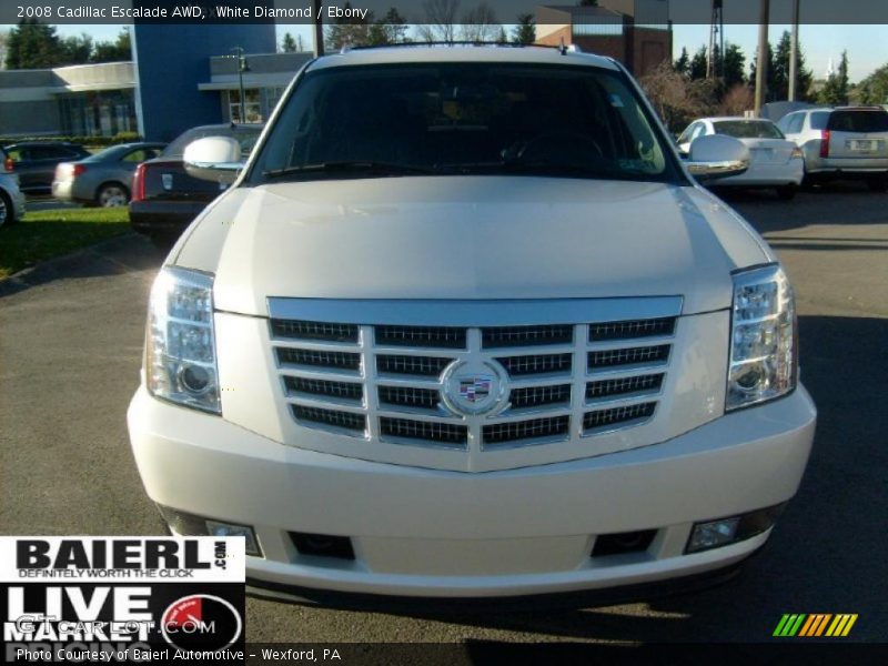 White Diamond / Ebony 2008 Cadillac Escalade AWD