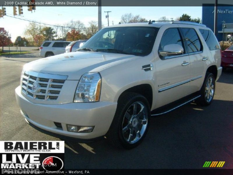 White Diamond / Ebony 2008 Cadillac Escalade AWD