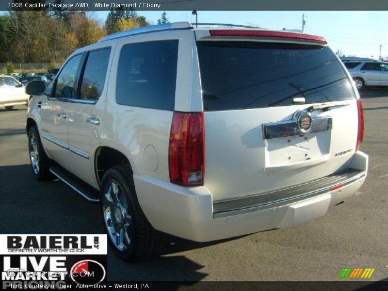 White Diamond / Ebony 2008 Cadillac Escalade AWD