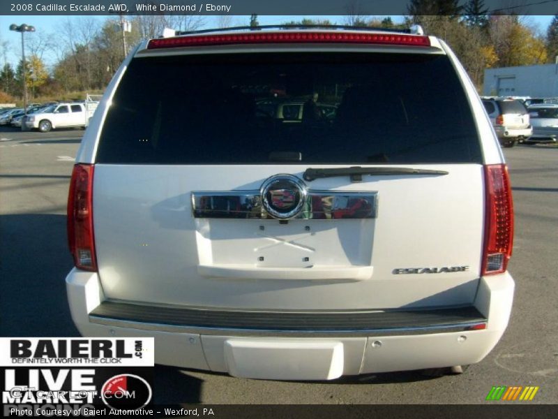 White Diamond / Ebony 2008 Cadillac Escalade AWD
