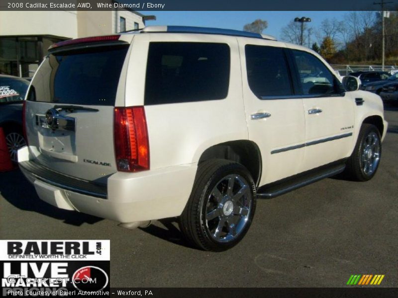 White Diamond / Ebony 2008 Cadillac Escalade AWD