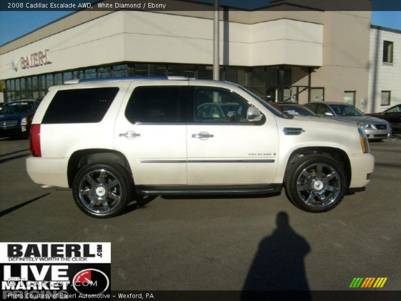 White Diamond / Ebony 2008 Cadillac Escalade AWD
