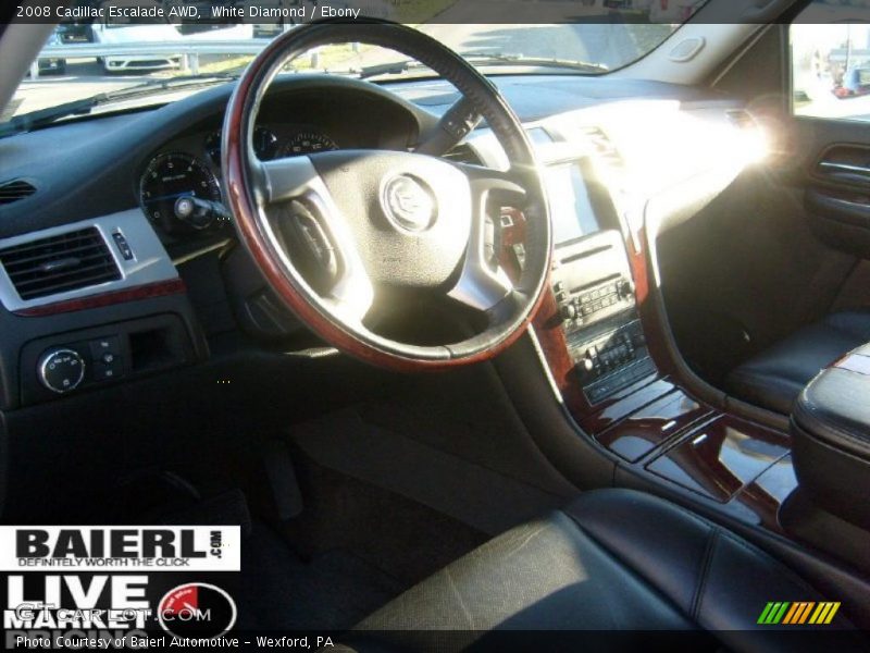 White Diamond / Ebony 2008 Cadillac Escalade AWD