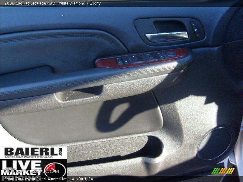 White Diamond / Ebony 2008 Cadillac Escalade AWD