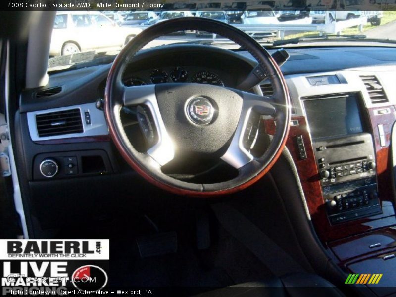 White Diamond / Ebony 2008 Cadillac Escalade AWD