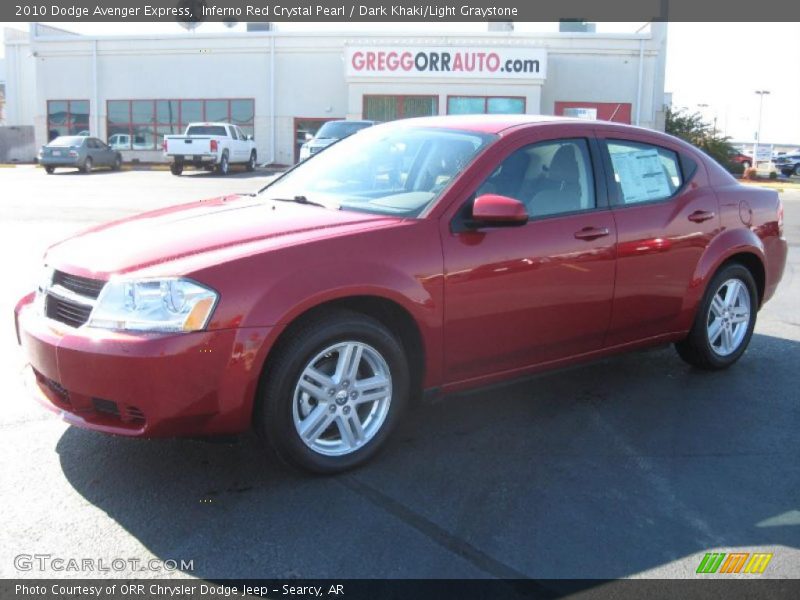 Inferno Red Crystal Pearl / Dark Khaki/Light Graystone 2010 Dodge Avenger Express