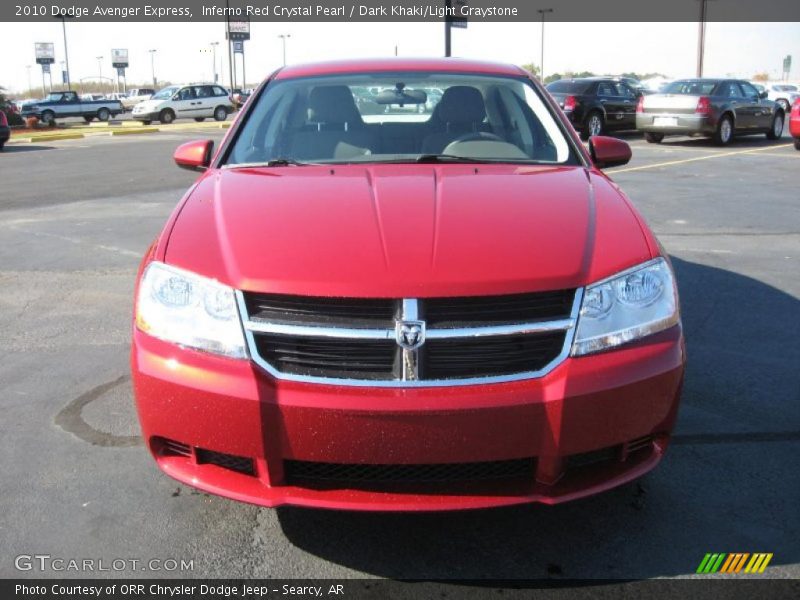 Inferno Red Crystal Pearl / Dark Khaki/Light Graystone 2010 Dodge Avenger Express