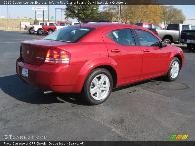 Inferno Red Crystal Pearl / Dark Khaki/Light Graystone 2010 Dodge Avenger Express