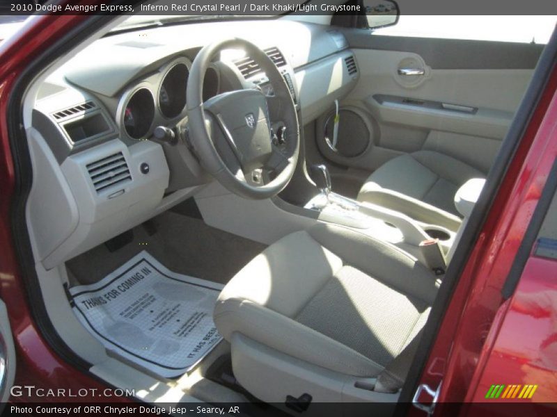 Inferno Red Crystal Pearl / Dark Khaki/Light Graystone 2010 Dodge Avenger Express