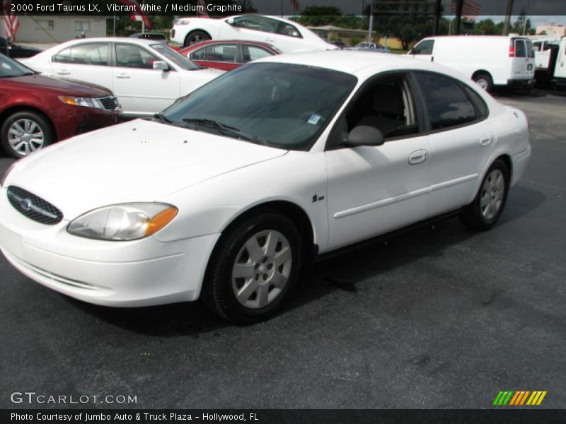 Vibrant White / Medium Graphite 2000 Ford Taurus LX