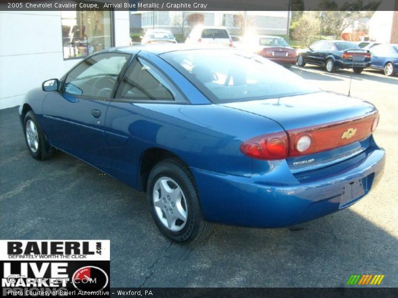 Arrival Blue Metallic / Graphite Gray 2005 Chevrolet Cavalier Coupe