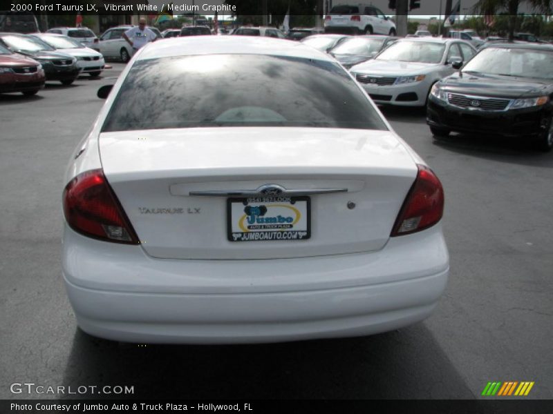 Vibrant White / Medium Graphite 2000 Ford Taurus LX