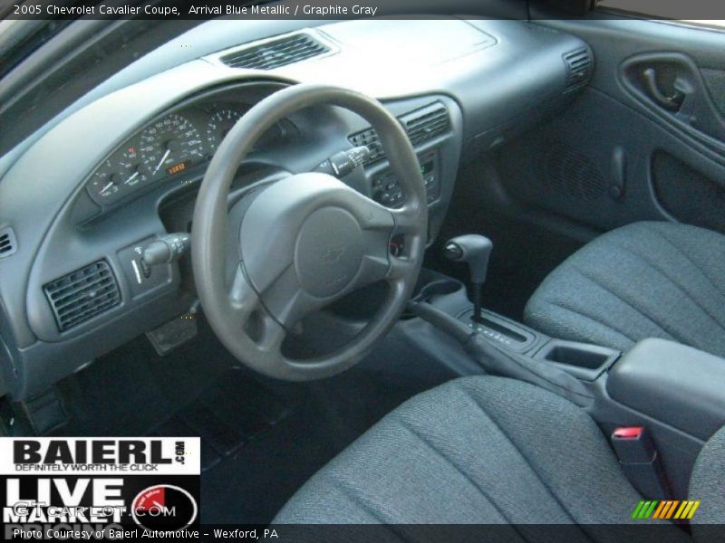 Arrival Blue Metallic / Graphite Gray 2005 Chevrolet Cavalier Coupe