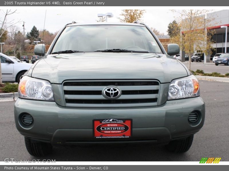 Oasis Green Pearl / Ivory 2005 Toyota Highlander V6 4WD