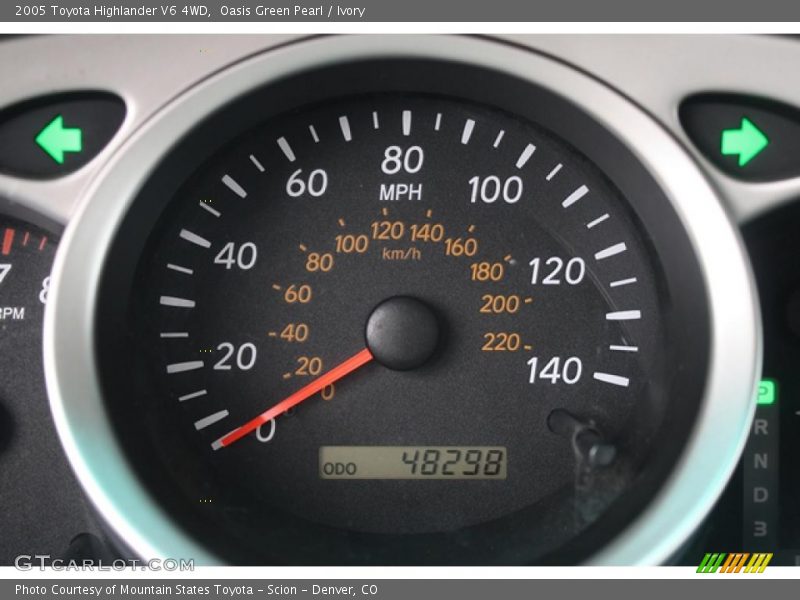 Oasis Green Pearl / Ivory 2005 Toyota Highlander V6 4WD