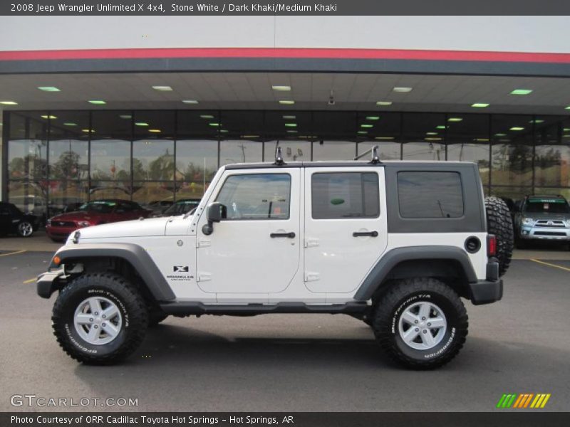 Stone White / Dark Khaki/Medium Khaki 2008 Jeep Wrangler Unlimited X 4x4