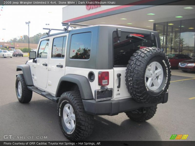Stone White / Dark Khaki/Medium Khaki 2008 Jeep Wrangler Unlimited X 4x4