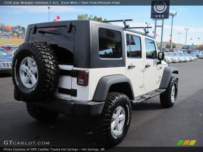 Stone White / Dark Khaki/Medium Khaki 2008 Jeep Wrangler Unlimited X 4x4