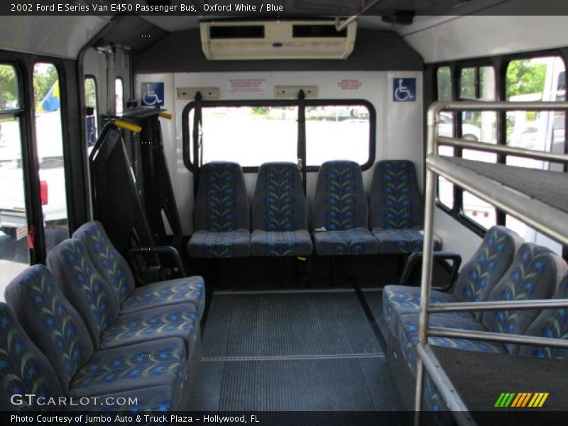  2002 E Series Van E450 Passenger Bus Blue Interior