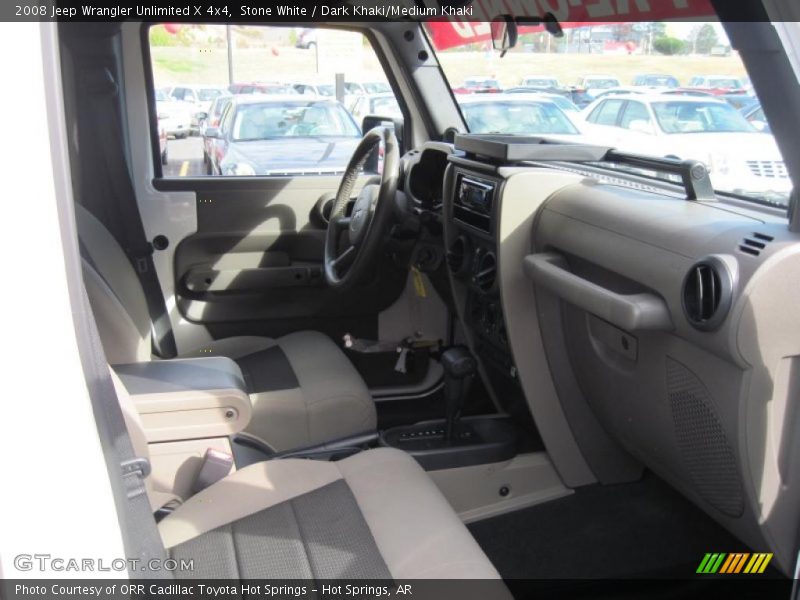 Stone White / Dark Khaki/Medium Khaki 2008 Jeep Wrangler Unlimited X 4x4