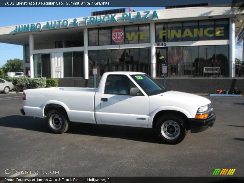 Summit White / Graphite 2001 Chevrolet S10 Regular Cab