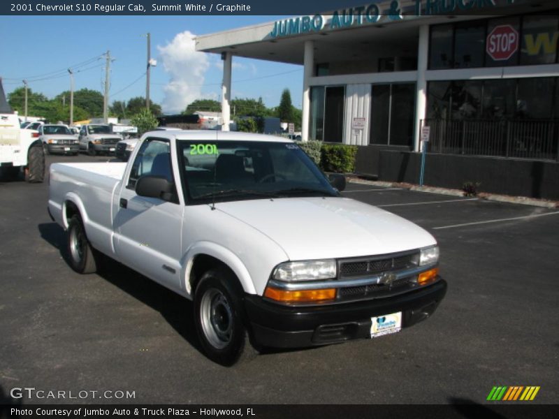 Summit White / Graphite 2001 Chevrolet S10 Regular Cab