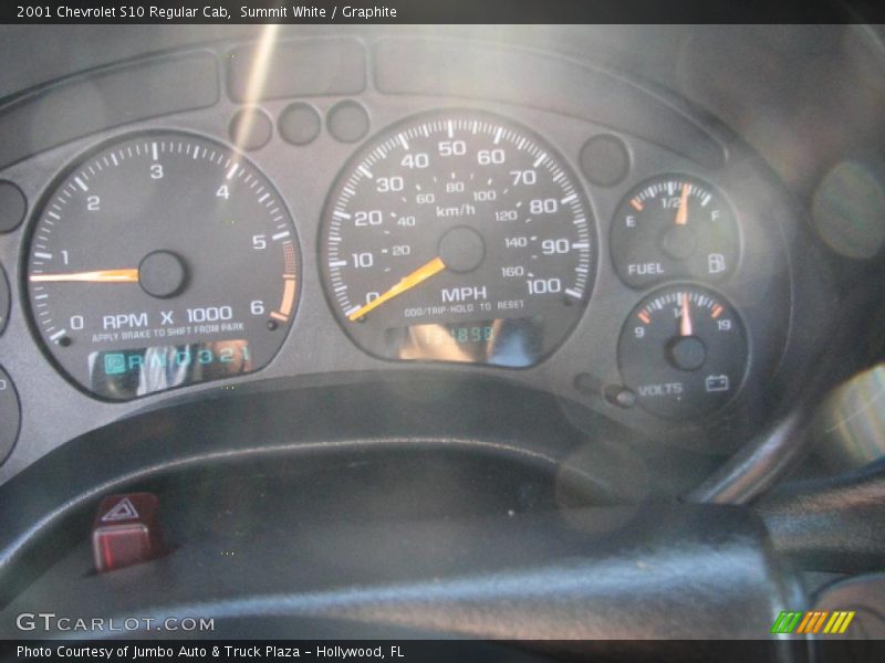 Summit White / Graphite 2001 Chevrolet S10 Regular Cab