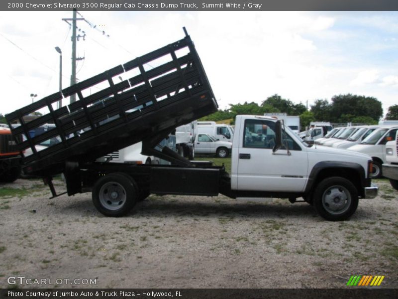 Summit White / Gray 2000 Chevrolet Silverado 3500 Regular Cab Chassis Dump Truck