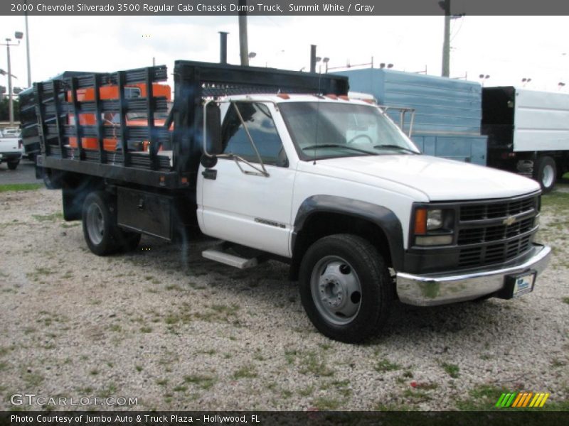 Summit White / Gray 2000 Chevrolet Silverado 3500 Regular Cab Chassis Dump Truck