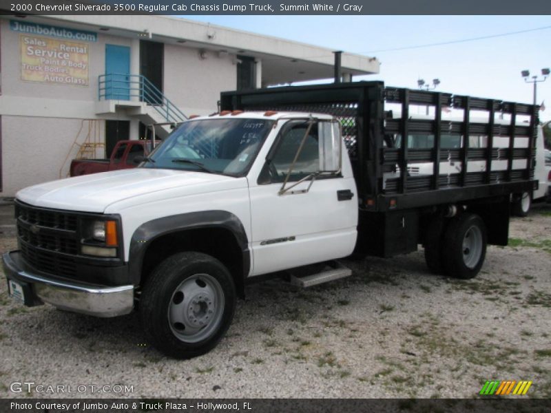 Summit White / Gray 2000 Chevrolet Silverado 3500 Regular Cab Chassis Dump Truck