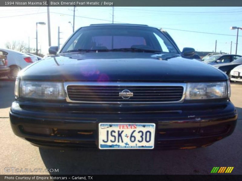 Black Emerald Pearl Metallic / Beige 1994 Nissan Maxima SE