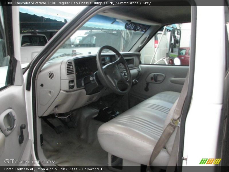  2000 Silverado 3500 Regular Cab Chassis Dump Truck Gray Interior