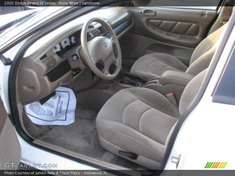 Sandstone Interior - 2003 Stratus SE Sedan 