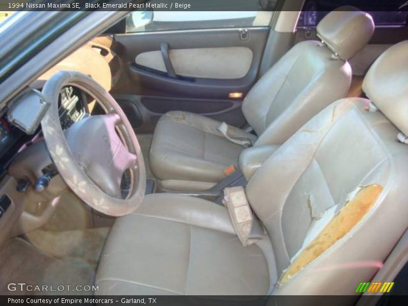 Black Emerald Pearl Metallic / Beige 1994 Nissan Maxima SE