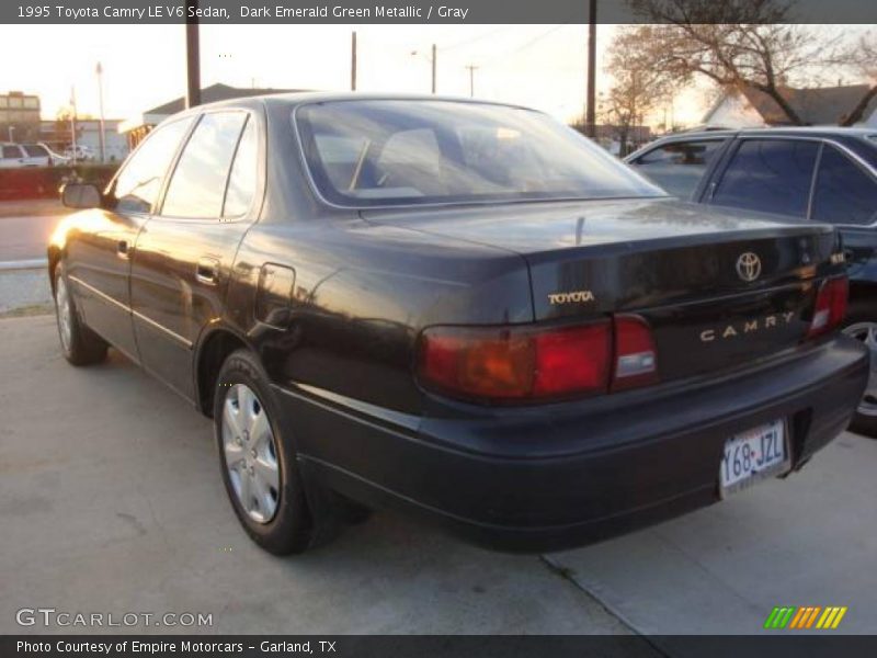 Dark Emerald Green Metallic / Gray 1995 Toyota Camry LE V6 Sedan