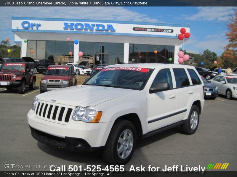Stone White / Dark Slate Gray/Light Graystone 2008 Jeep Grand Cherokee Laredo