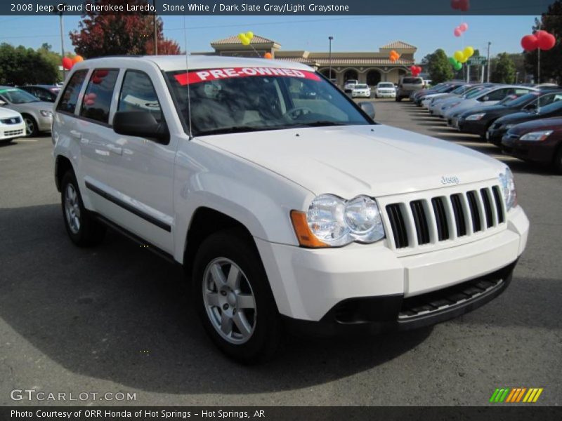Stone White / Dark Slate Gray/Light Graystone 2008 Jeep Grand Cherokee Laredo