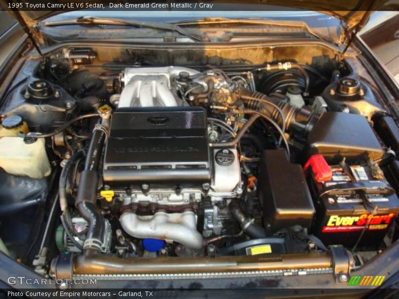 Dark Emerald Green Metallic / Gray 1995 Toyota Camry LE V6 Sedan