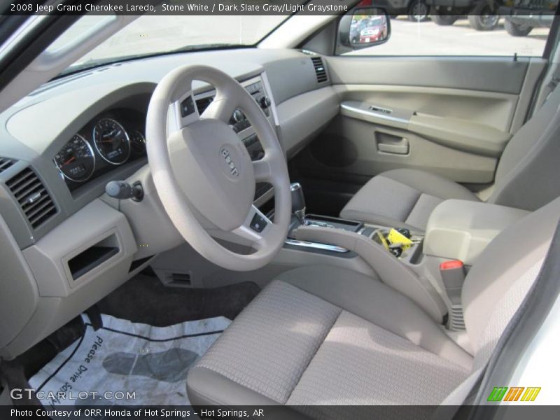 Stone White / Dark Slate Gray/Light Graystone 2008 Jeep Grand Cherokee Laredo