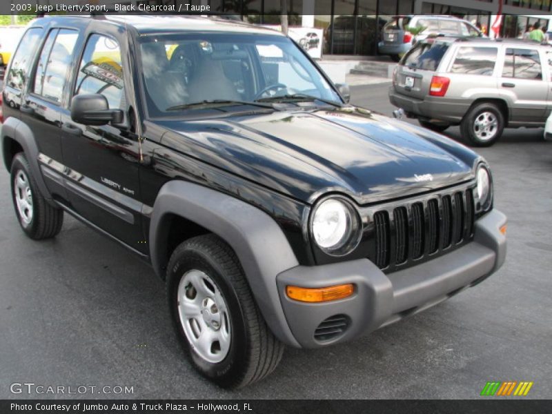 Black Clearcoat / Taupe 2003 Jeep Liberty Sport