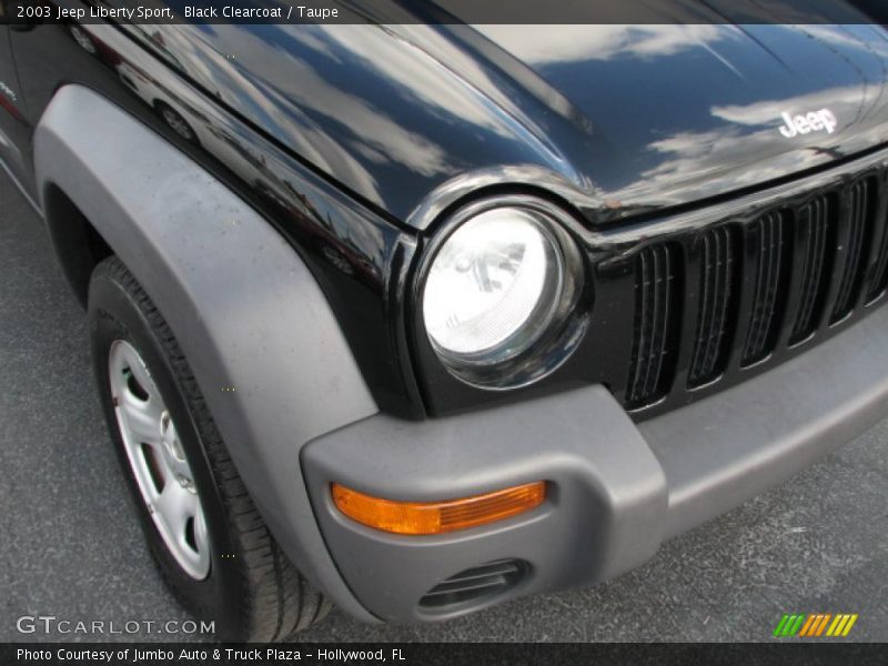 Black Clearcoat / Taupe 2003 Jeep Liberty Sport