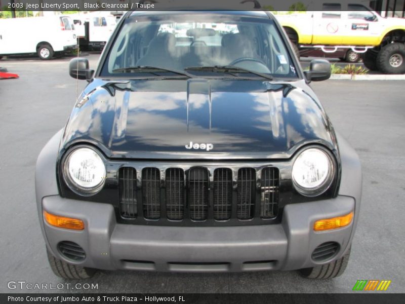 Black Clearcoat / Taupe 2003 Jeep Liberty Sport