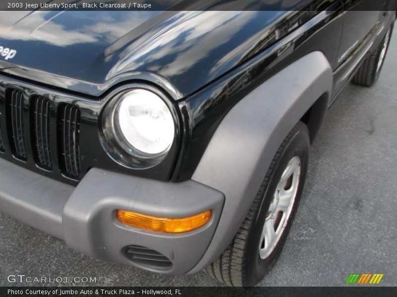 Black Clearcoat / Taupe 2003 Jeep Liberty Sport