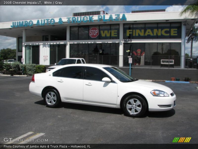 White / Gray 2008 Chevrolet Impala LT