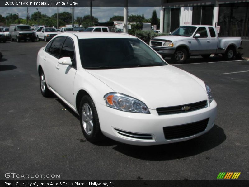 White / Gray 2008 Chevrolet Impala LT